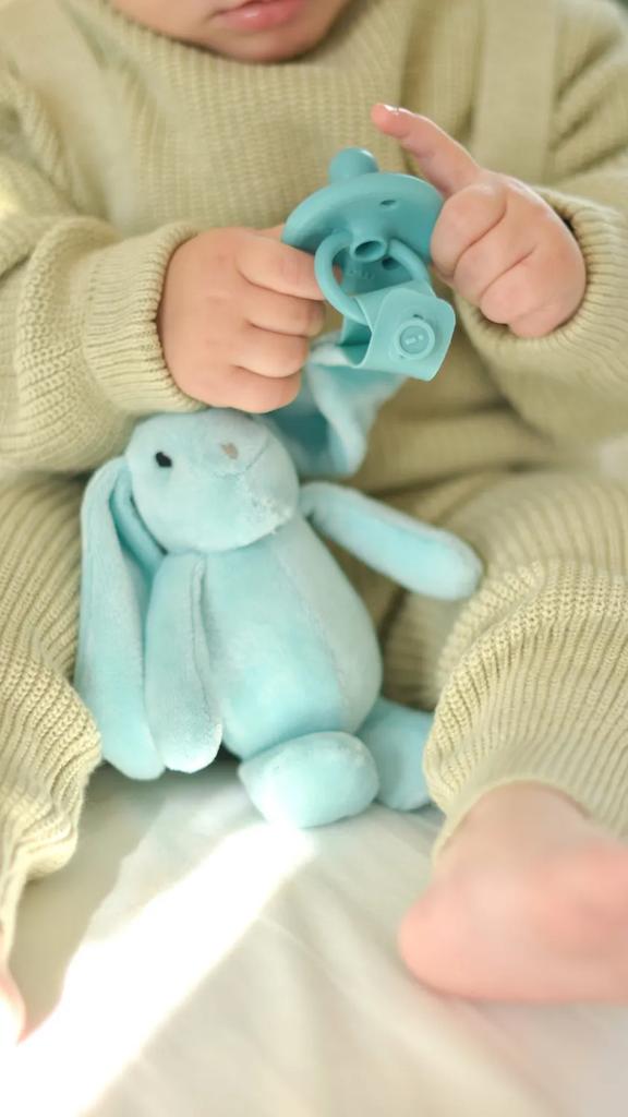 Light Rabbit Plush Toy for Babies with Silicone Pacifier 15cm