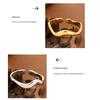 Thumb Ring Irregular Line Shape Adjustable Opening Design Finger Ring Stainless Steel Finger Band Versatile Jewelry Gift