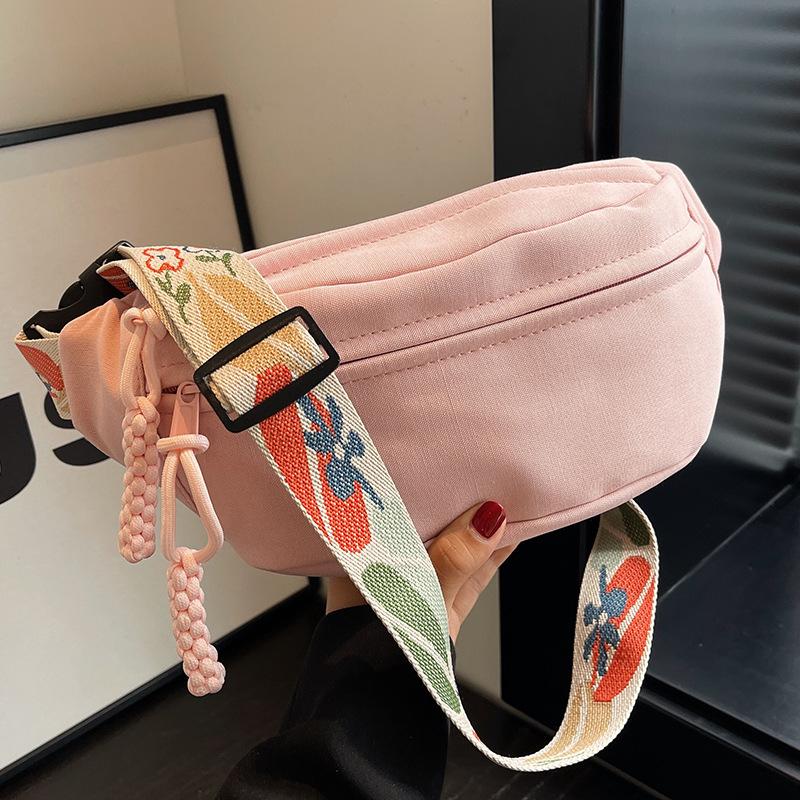 

Холщовая сумка женская осенняя новая универсальная нишевая дизайнерская сумка-мессенджер премиальная нагрудная сумка поясная сумка розовый