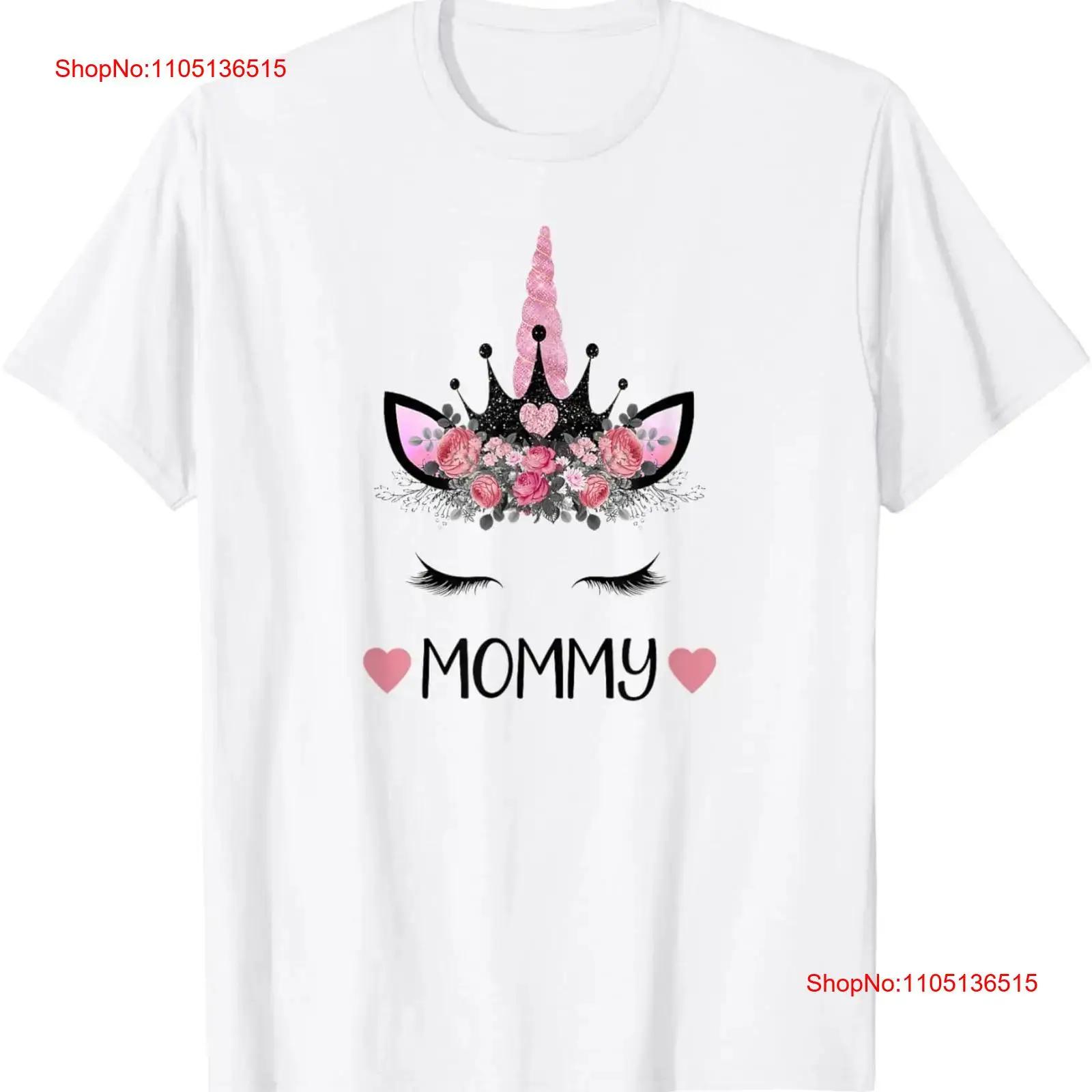 

Mama Unicorn T Shirt Mommy Crown Women vintage Washed Casual streetwear Soft Stretched Top For Everyday Wear Breathable S разноцветный