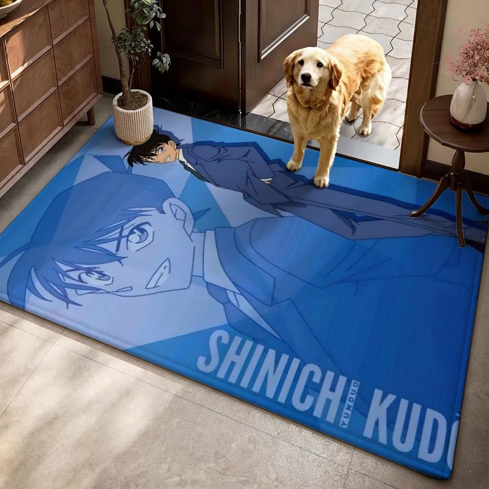 Detective Conan Anime Mystery Think Detective Conan Anime Mystery Theme Rug Soft Nonslip Carpet For Entryway Hallway Balcony Home Decor