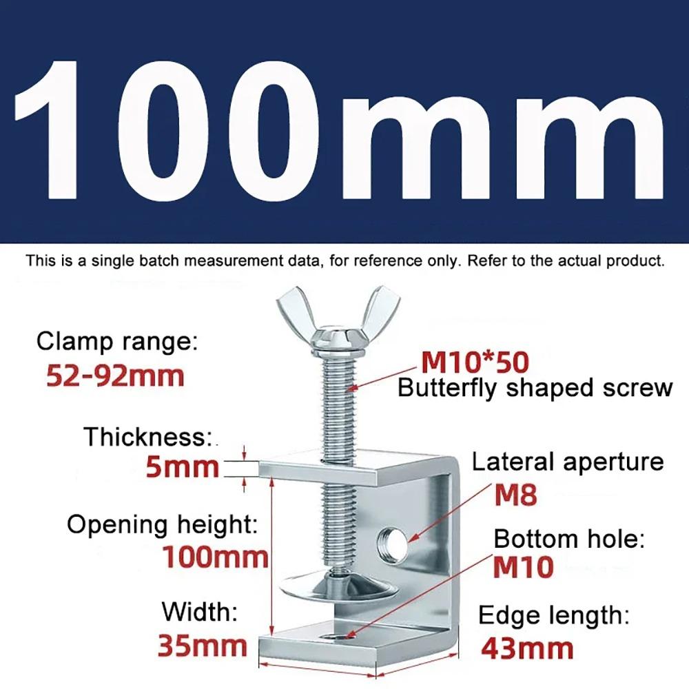 1Pcs Multiple Head Shapes U Clamp Galvanized Carbon Steel Clamping Device Durable C-Type Clip