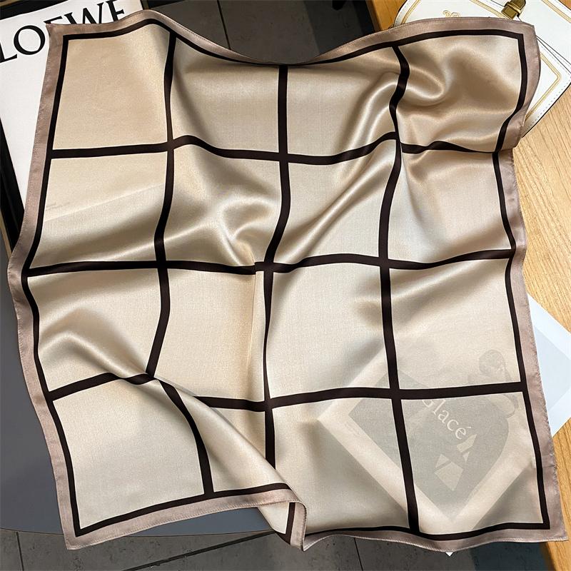 100 % echte Seide, neuer 70 cm langer Naturschal, Damen-Modeschal, Foulard, Bandana, quadratisches Stirnband, Hijab, Pashmina