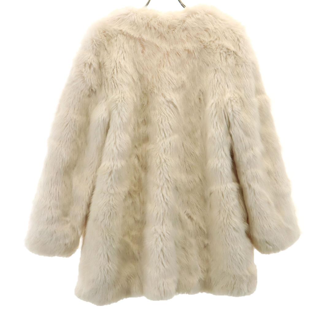 SNIDEL Fake Fur Coat F Ivory Women Used