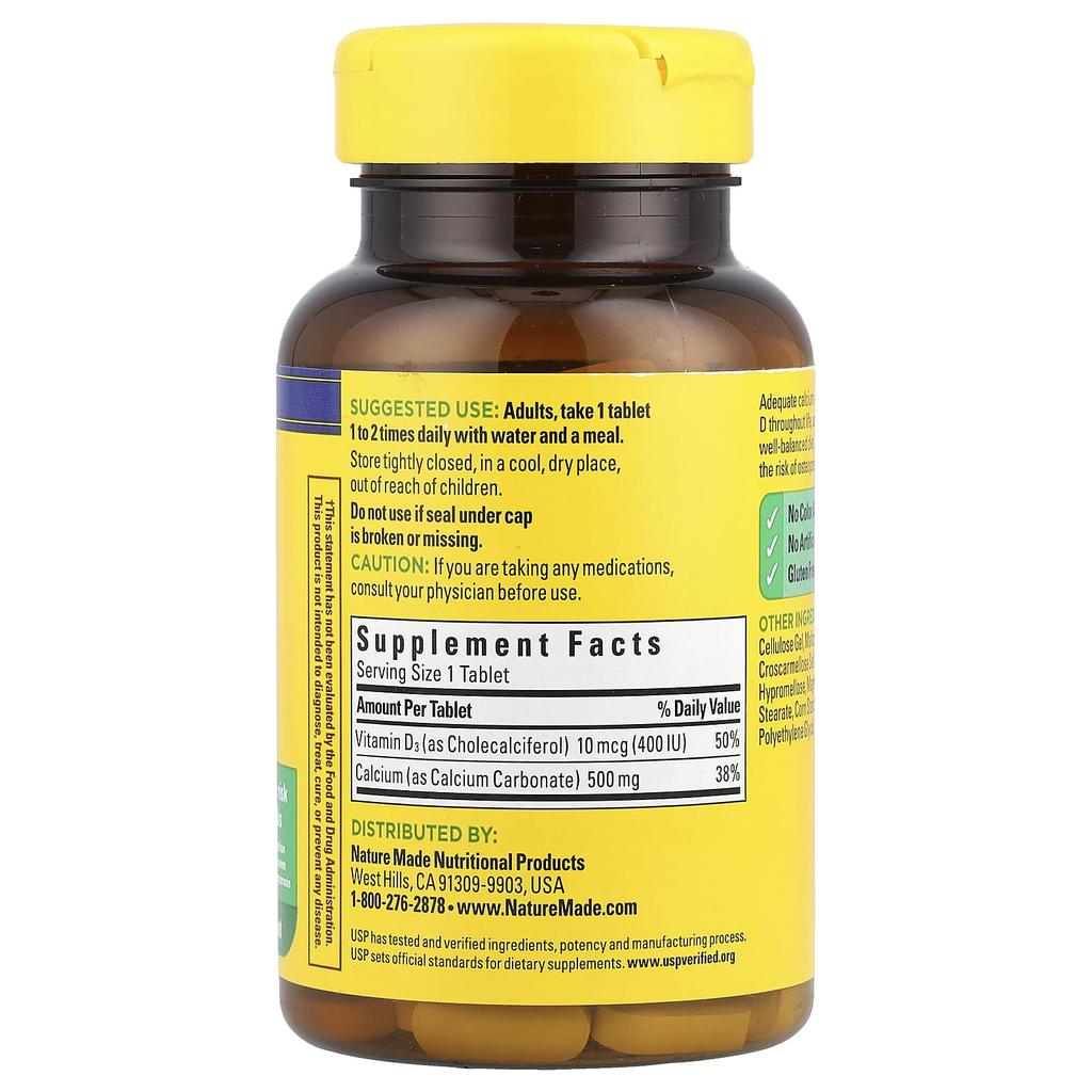 Contains Calcium and D3, 130 Tablets