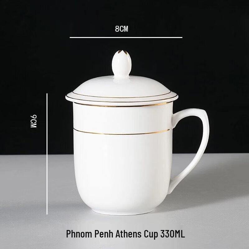 Sweet & Elegant Ceramic Tea Cup with Lid (5-Pack)