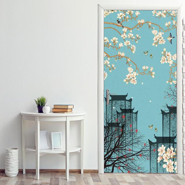 Glowing In the Night Castle Sticker Decals for Door Decoration Waterproof Removable Vinyl DIY Stickers Porte Princess Girls Room