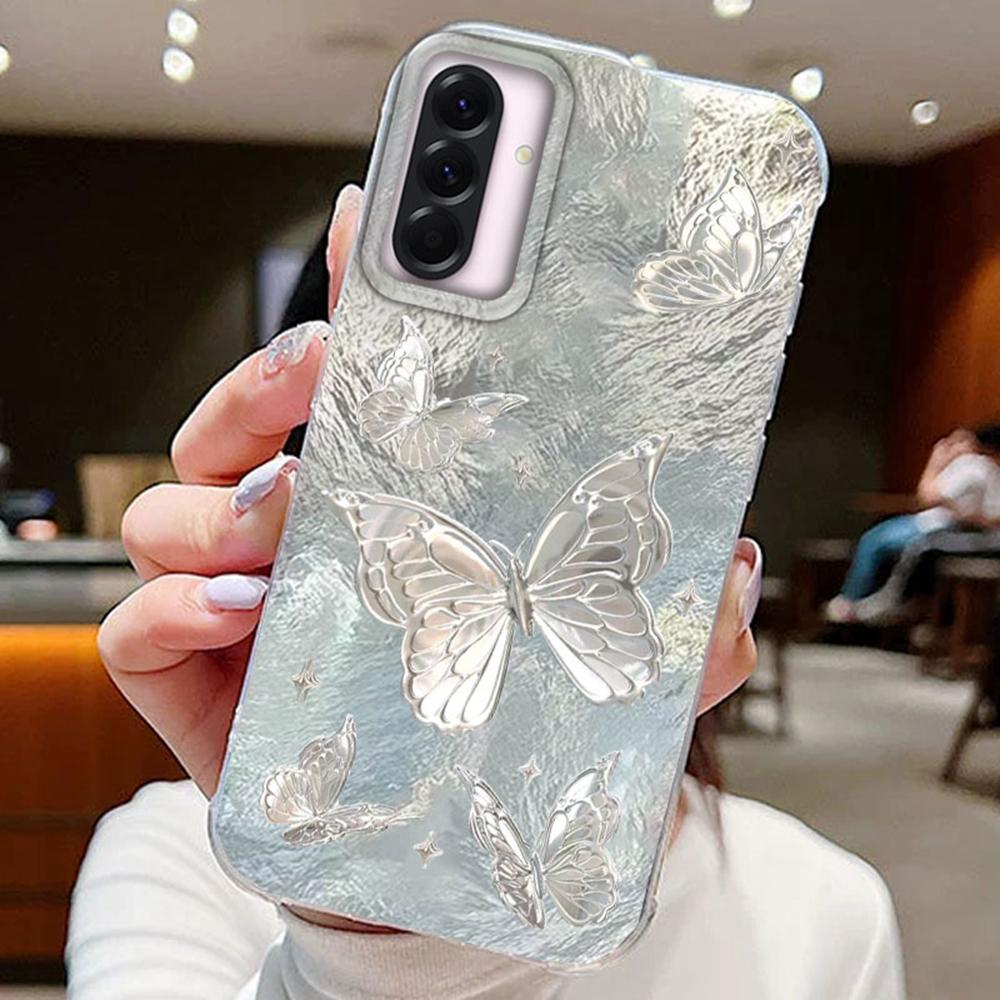 

Красочный градиентный белый бабочка леопардовый принт любовь для Samsung Galaxy A16 A36 A56 телефонные чехлы чехол силиконовый прозрачный мягкий бампер жесткий ПК задняя крышка Samsung A36 белый