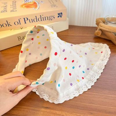 Scarf Headband French Retro Plaid Sweet And Cute Headscarf