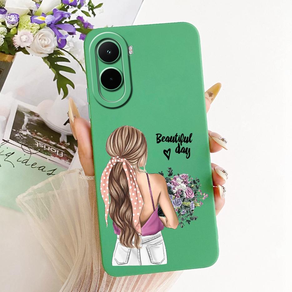 For Xiaomi Poco M7 Plus Case PocoM7 4G Pretty Girl Sunfower Painted Phone Case For Xiaomi Poco M7 Pro PocoM7 Plus 5G Soft Fundas