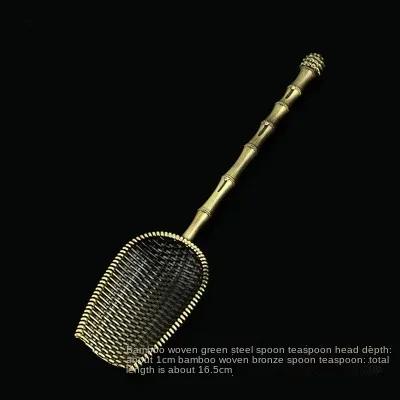 Vintage Alloy Teaspoon Household Food Measuring Tool Use To Take Tea-Leaves Ware Scoop Spatula Kung Fu Tea Ceremony Accessories