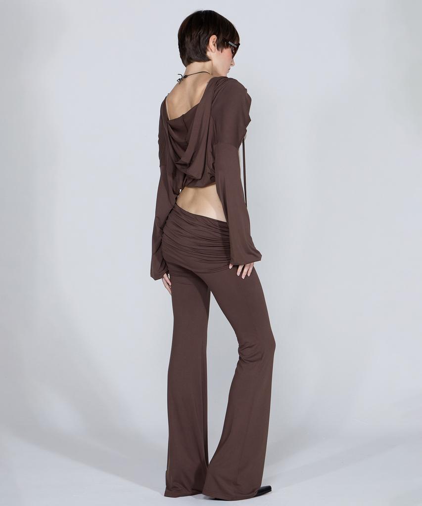 SCULPTOR Jersey Lowrise Track Pants Brown