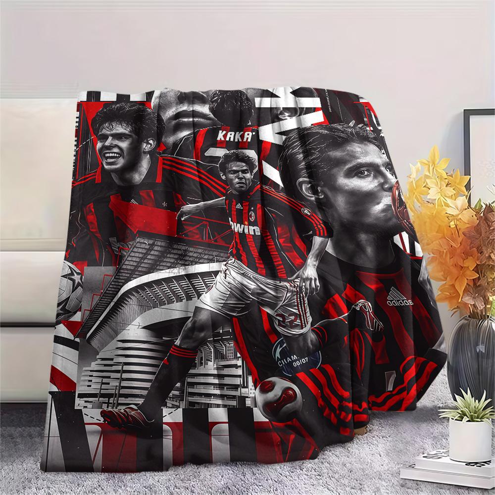 AC Milan Print FlAannel Blanket, High quality Comfortable for All Seasons, Home Decor, Warmth and Comfort