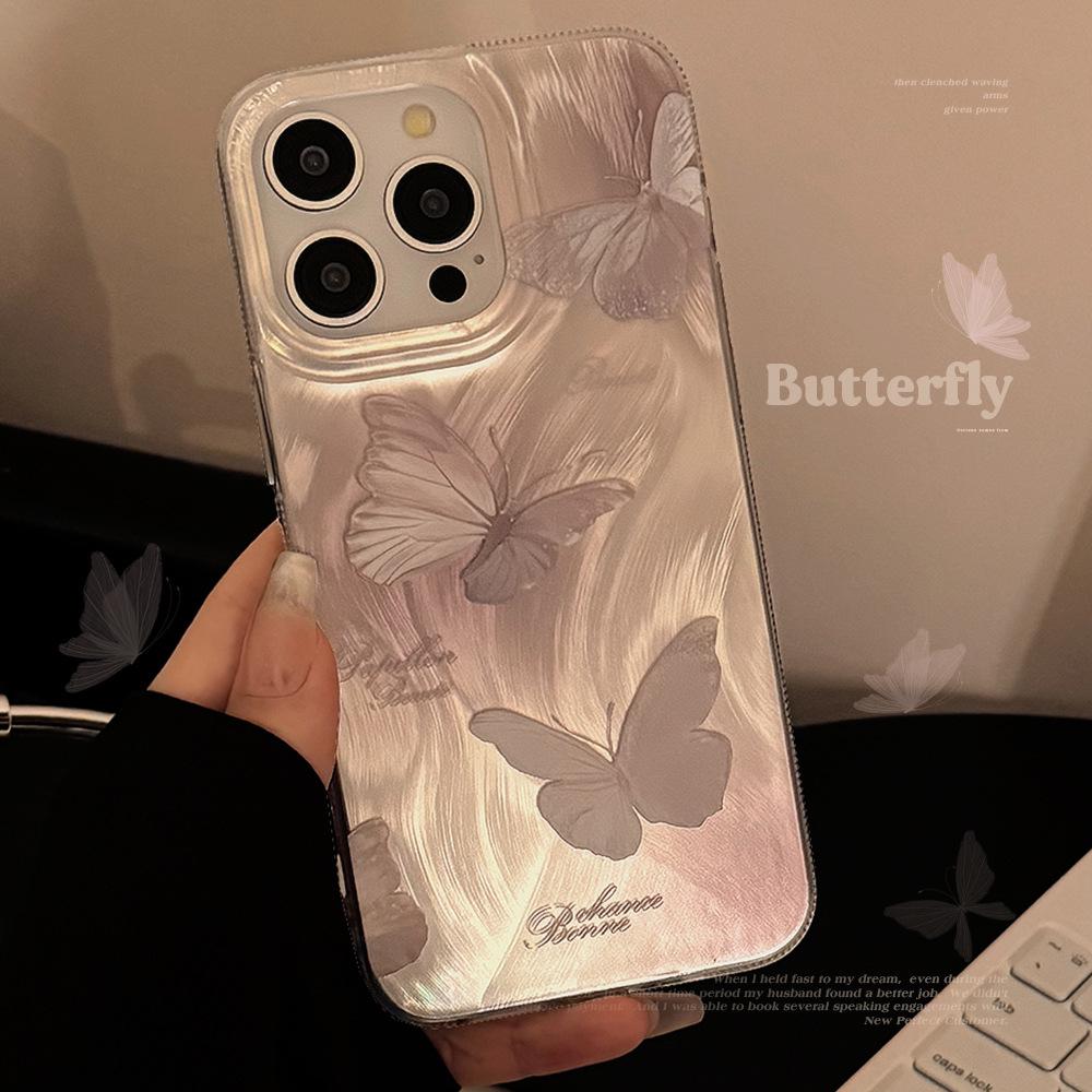 Pink Feather Yarn Bow Protective Case for iPhone 12/14/15 Pro Max/16