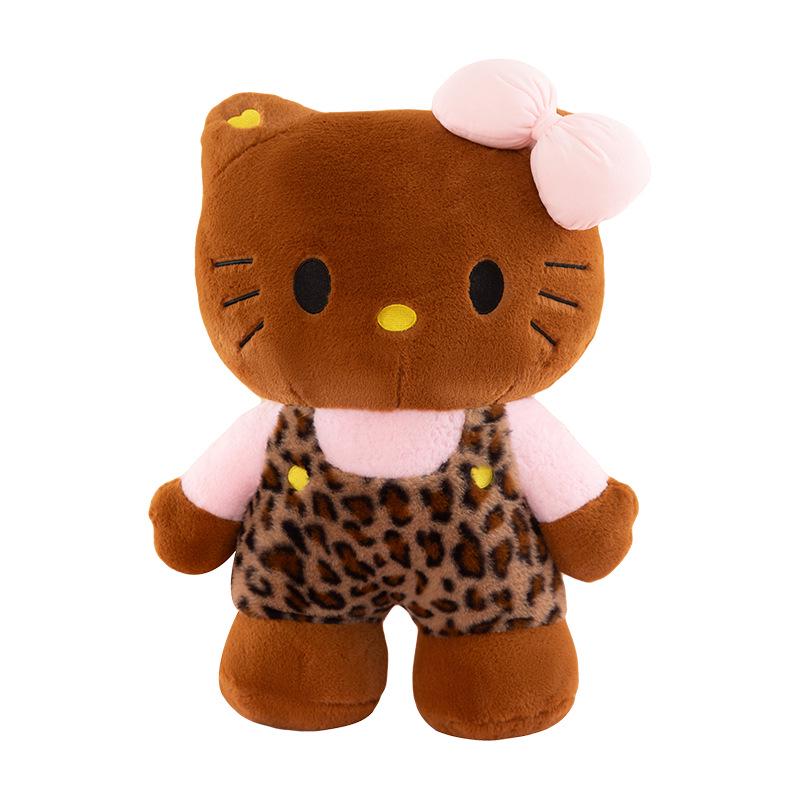 Large Hello Kitty Black Leopard Print Plush Pillow Doll 40cm