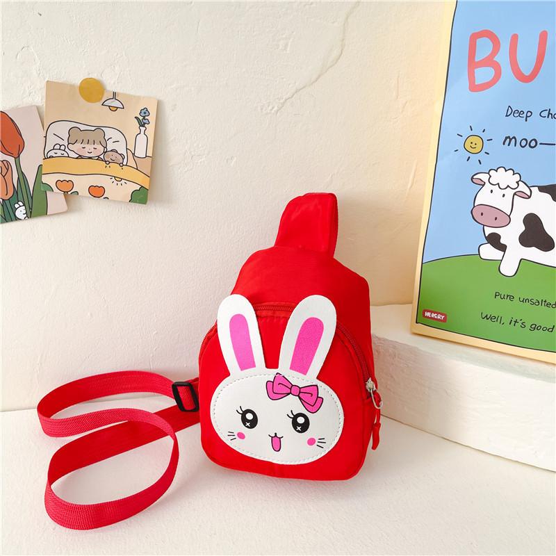 Cute Cartoon Rabbit Kids Crossbody Bag Adorable Kindergarten Canvas Purse For Children