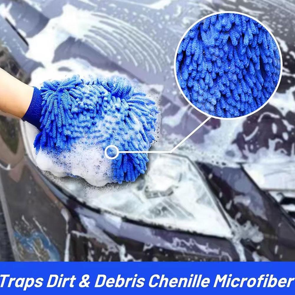 Car Washing Glove Microfiber Auto Dust Washer Mitt Car Cleaning Accessories Care Washing Vehicle Multifunction Clean Tools