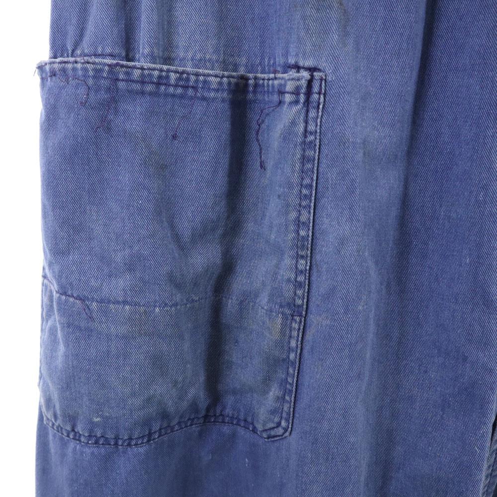 EURO WORK 70s vintage dungarees coat 48 blue Men's Used