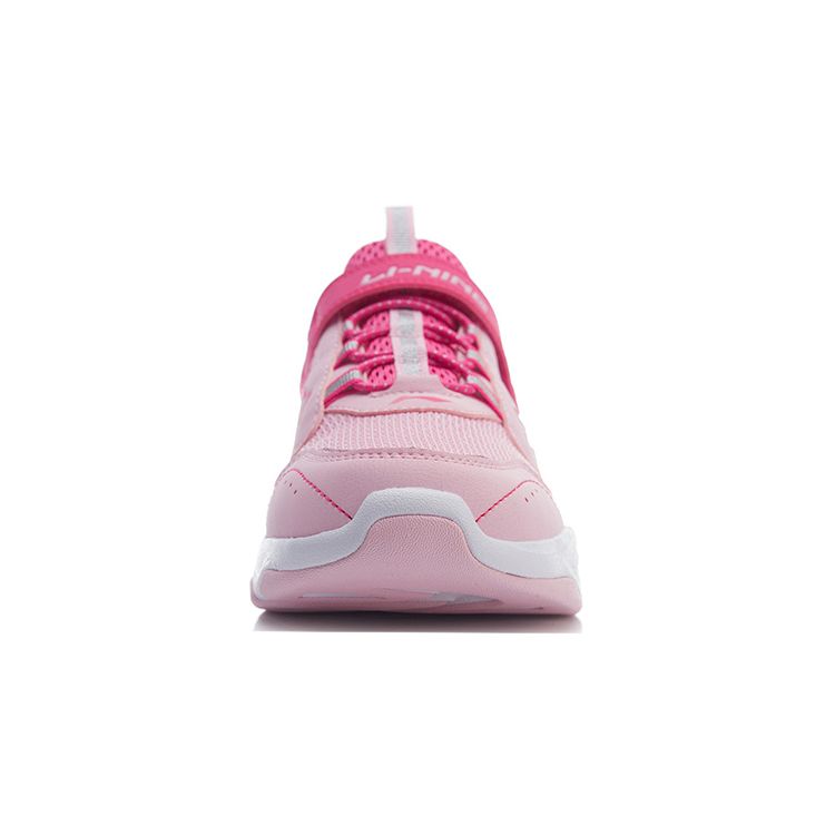 LiNing Comfortable Casual Non-Slip Shock Absorbing Wear-Resistant Support Low-Top Running Shoes Kids sneaker Pink YKCQ132-6