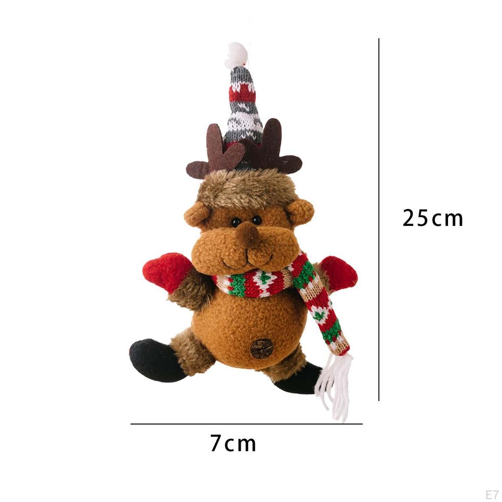 Christmas Tree Decorations Car Pendants with Lights Cartoon Photo Props Window Ornaments