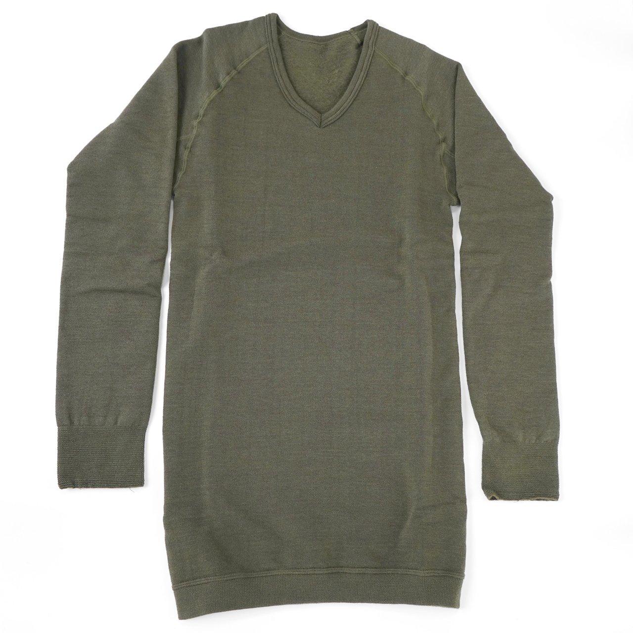 

Mochihada Mochijoy long sleeve thin and slightly L to for cold fleece cold extra cold warm V-neck shirt, thick, LL, khaki, men, innerwear, motorcycle,