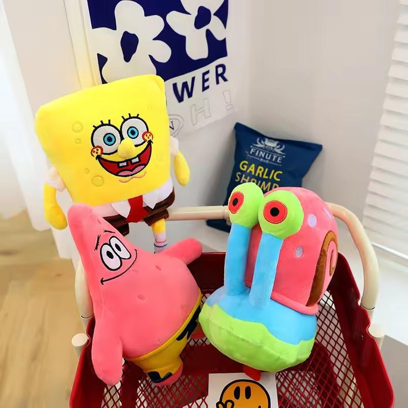 Professional Fishing Unisex Kids Light New Big Size Cartoon Anime Spongebob Doll Plush Kids Toys Plushies Stuffed Animal Peluche Home Decoration Pillow Gift Toys