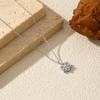 MODIAN 0.18CT Moissanite Necklace 925 Silver Delicate Green Snowflake Lab DPendant Necklace For Women Jewelry