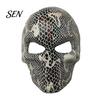 Scary Skeleton Face Masque Day of The Dead Skull Masque, Halloween Sugar Full Festival Costume Supplies Masquerade Party Accessory for Cosplay,