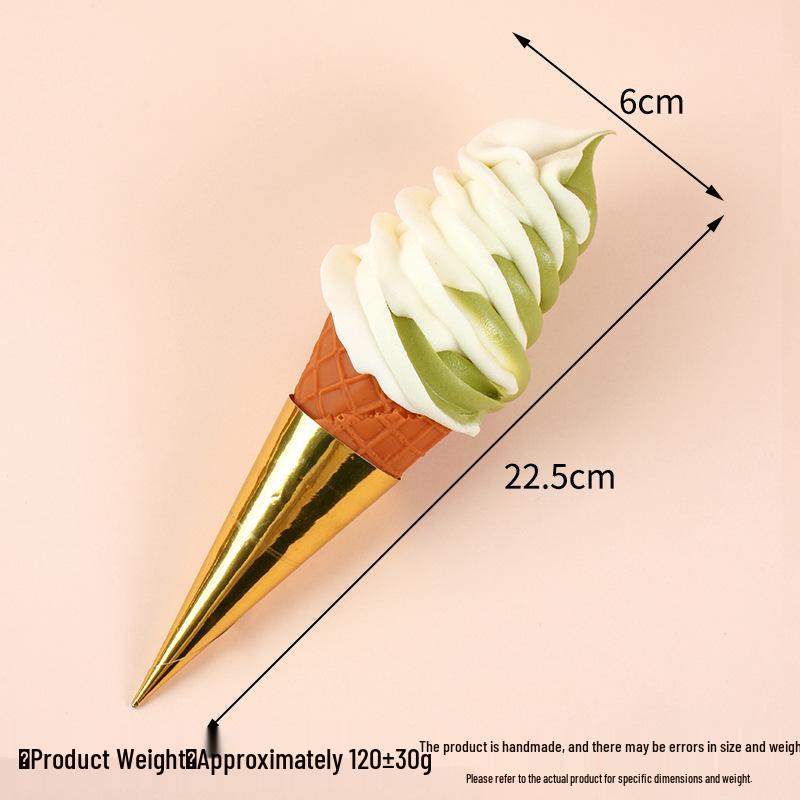 Simulation Torch Ice Cream Cone Model - Fake Dessert Display Prop for Ice Cream Shops