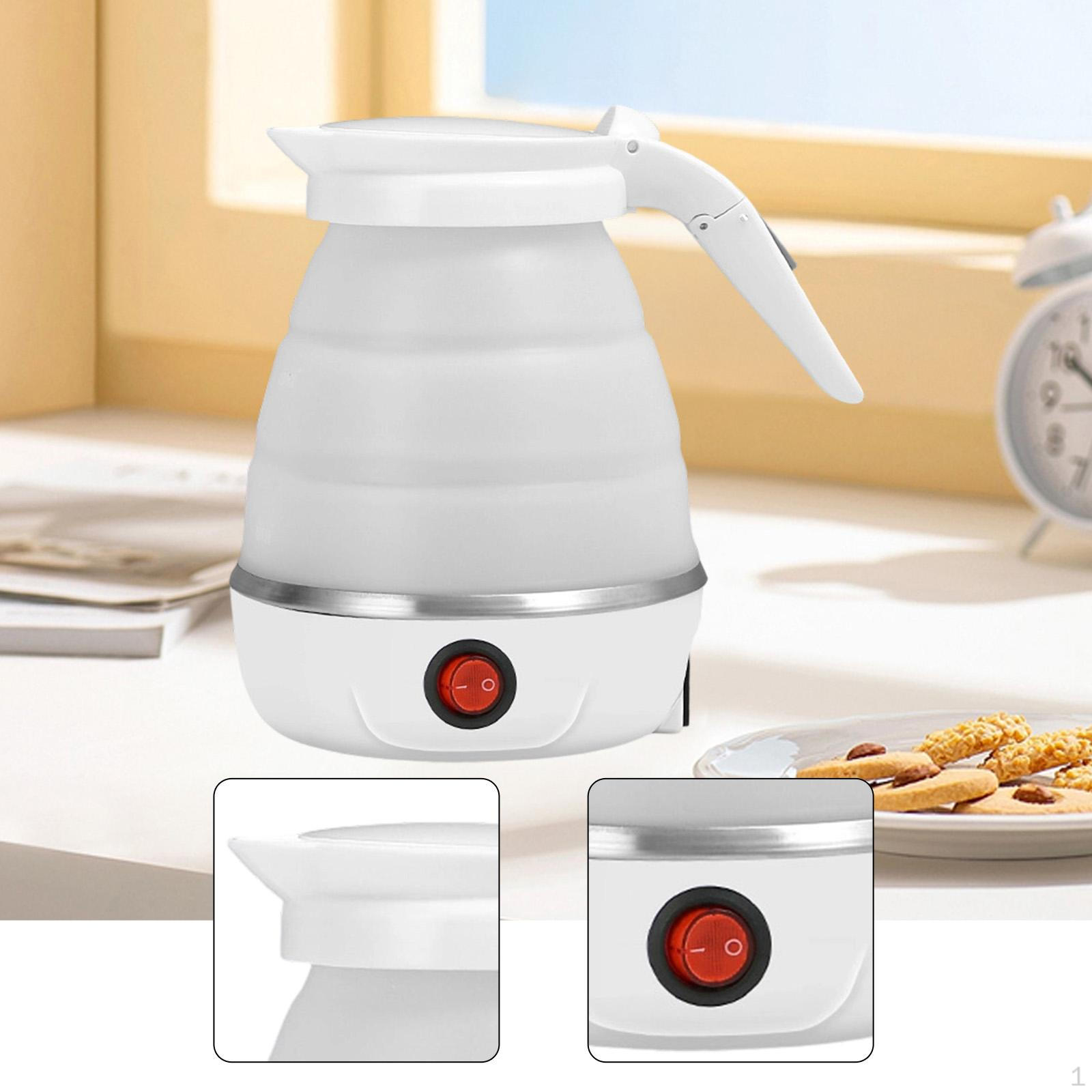 

Foldable Electric Kettle Compact Water Boiling for Travel Hotels Offices White белый