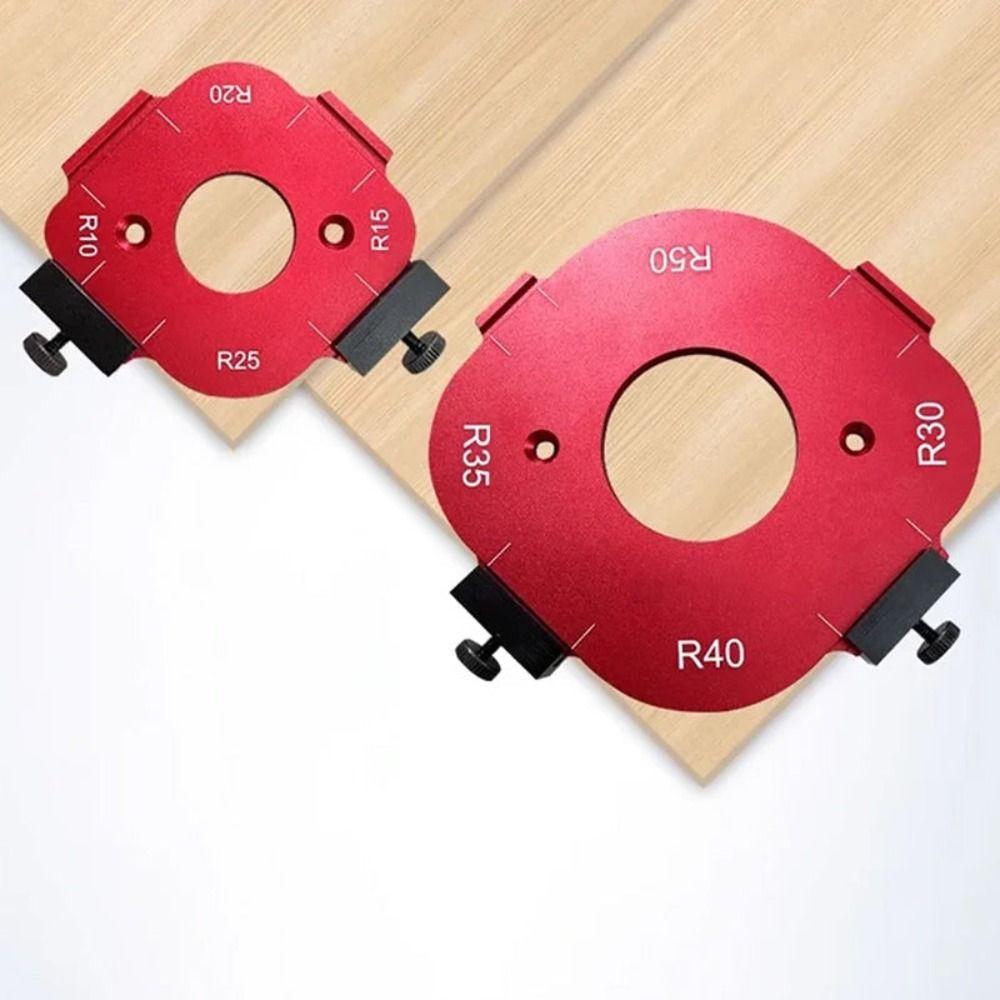 1/2pcs Aluminum Alloy R10-R50 Radius Jig Reusable Woodworking Router Templates Positioning Tools