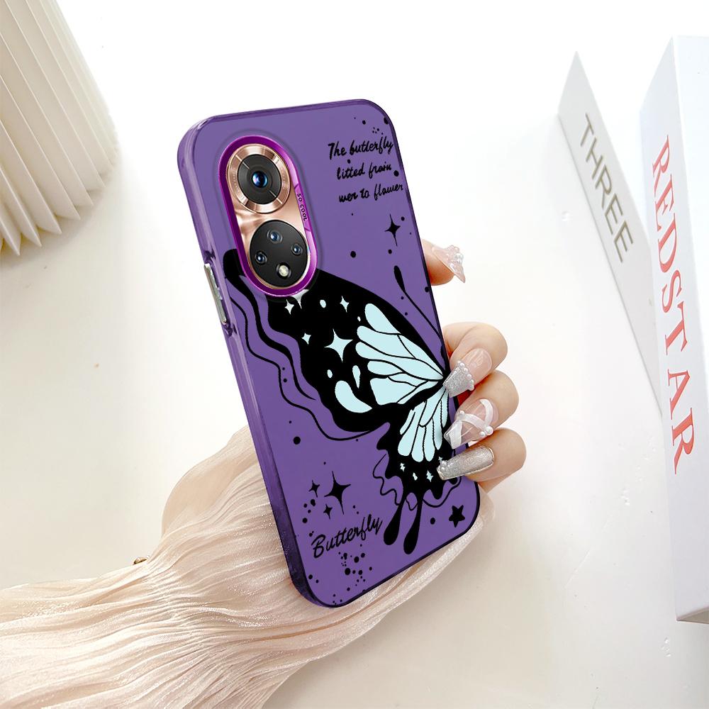 

Раскрашенный узор, разноцветный, серебристый, двусторонний твердый корпус, противоударный противоударный чехол для телефона для Huawei Honor Infinix Tecno iPhone Tecno Spark 7T темно-фиолетового