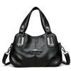 European and American Mother Bags, Middle-aged Women's Crossbody Large-capacity Simple Casual Shoulder Bags, Soft Leather Portable Retro Tote Bags