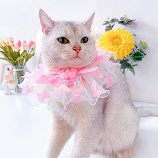 Pet Collar Lace Edge Good Ductility Fashion Cute Flower Bibs Lovely Dog