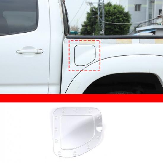 Silver Exterior Filler Fuel Door Tank Gas Cap Cover Trim For Toyota Tacoma 11-15