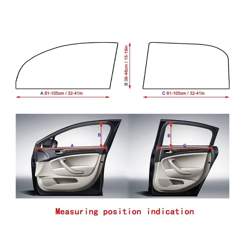 Breathable Car Side Window Mosquito Net - Sun-Blocking High Elasticity Mesh for Privacy Protection Easy Installation