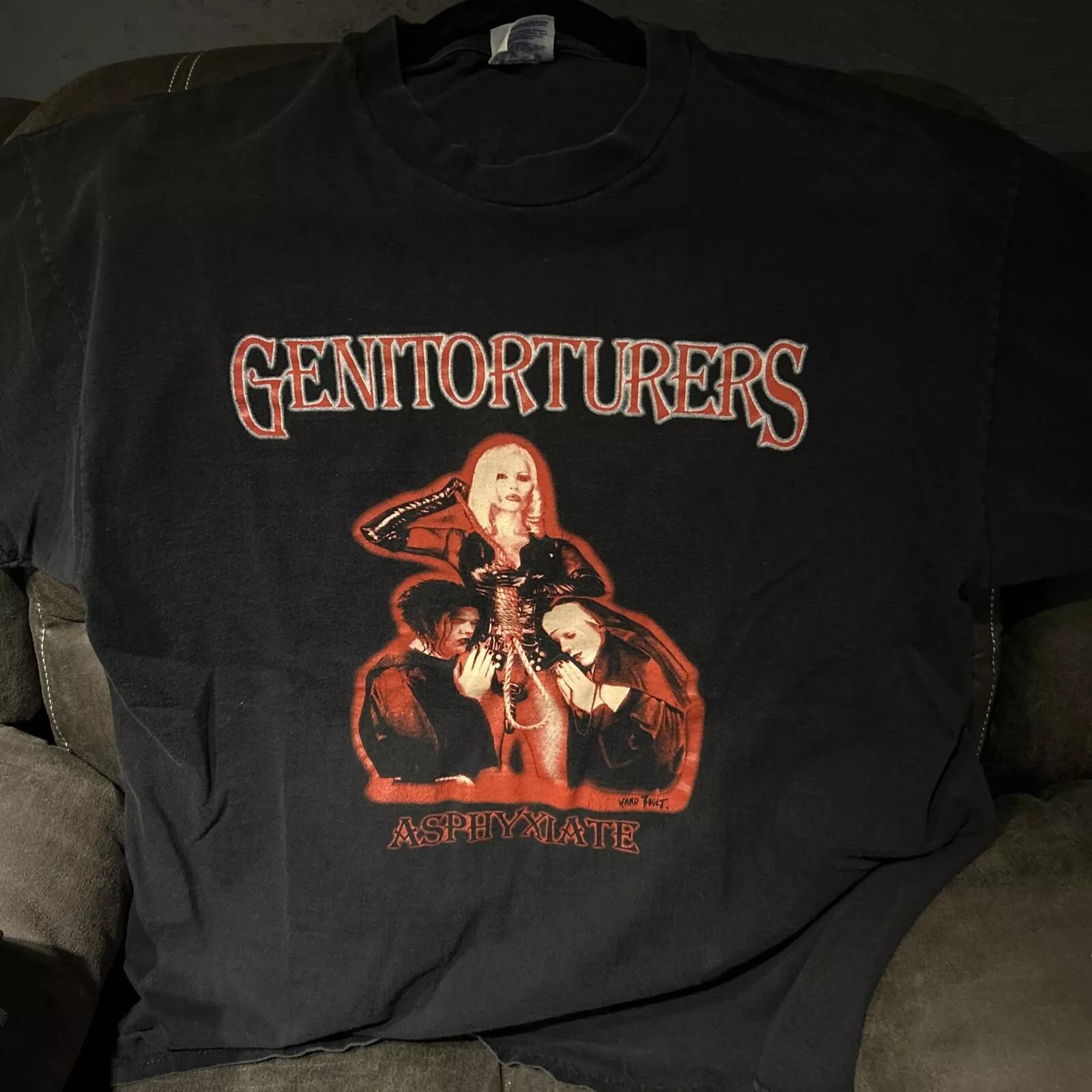 Винтажная футболка группы Genitorturers Asphyxiate Metal Fro Размер для фанатов S-4XL S