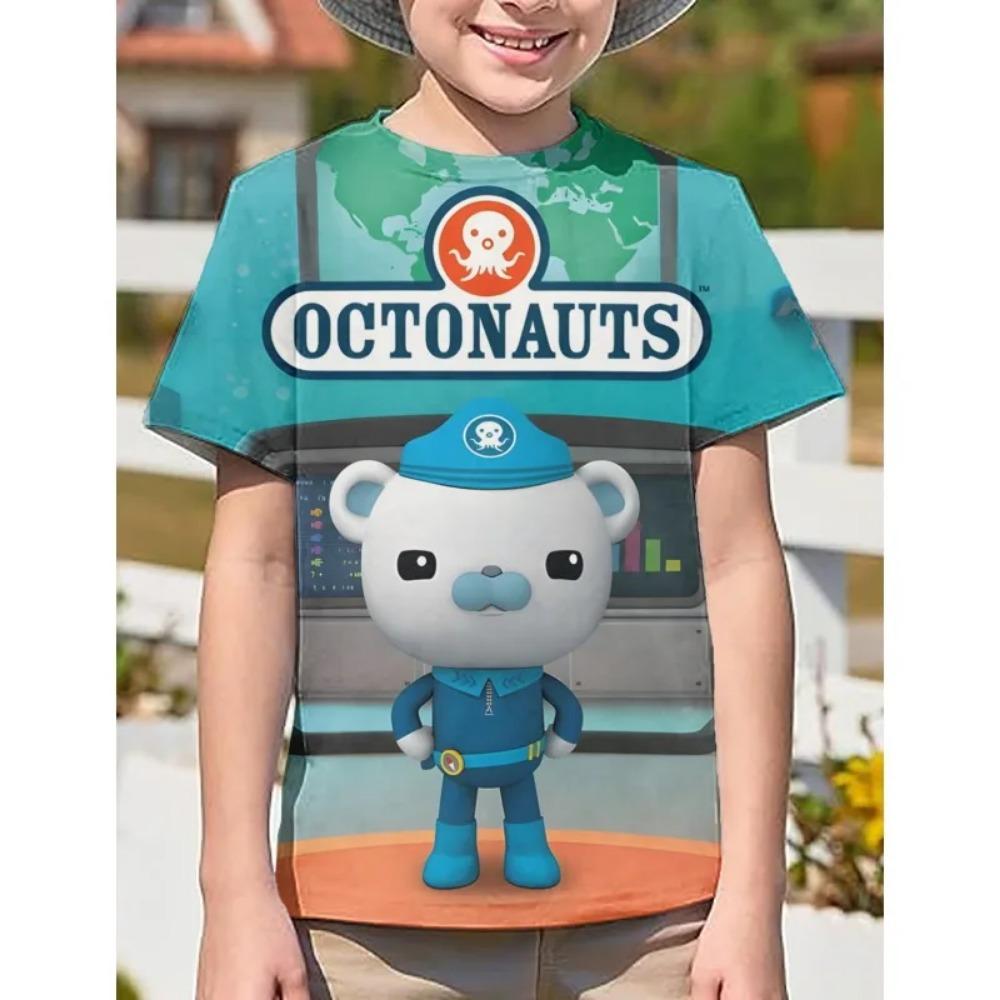 The Octonauts New Style Fun Casual and Fashionable Tee 3D Printing Children T-shirt Comic Kids Summer Boys/girls O-neck Soft Tees Anime Shirt Cute Top