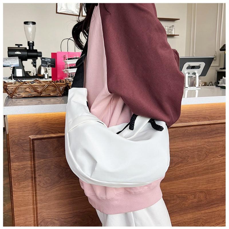 Fashion Casual Dumpling Bag Commuter Large Capacity Crossbody Bag Student Versatile Lightweight Class Shoulder Bag