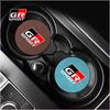 Car Leather Water Coaster Non-Slip Mat Car Bottle Holder Insert Pad for Toyota Corolla TRD GR Yaris Chr Auris RAV4 Land Cruiser Camry Highlander