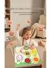 Wooden Toddler Educational Toy: Fruit Color & Shape Sorting with Clip Beads for Parent-Child Interaction
