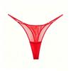 Plate-size Ladies' Summer Romantic and Sexy Mesh Thin Belt High-slit Mid-waist T-shaped Underwear