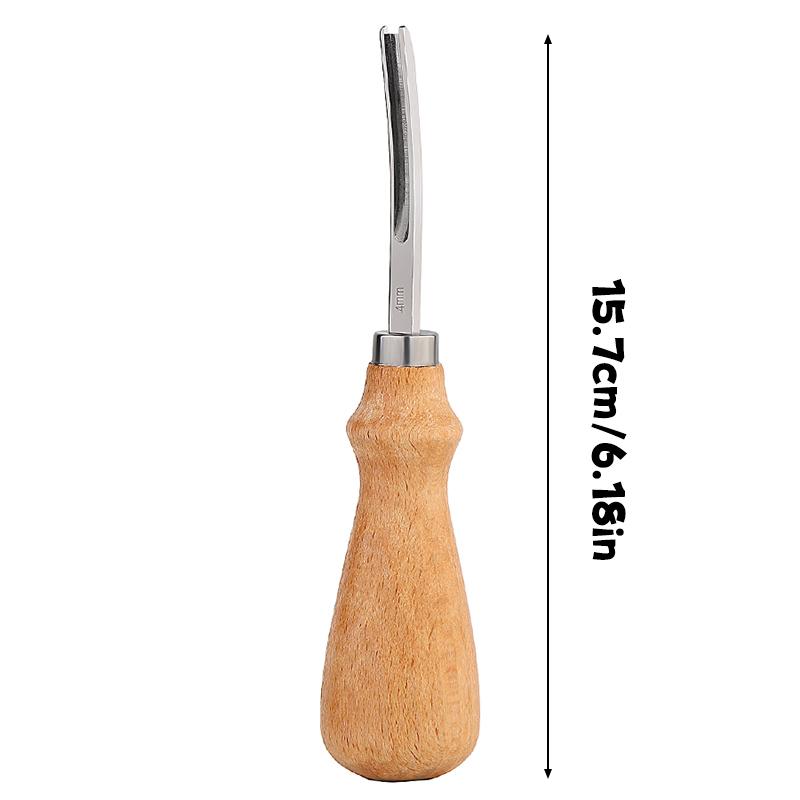 Fenrry 4/6/8/10mm Leather Edge Beveler Tool French Skiver Wide Mouth Leather Edge Bevelers Skiving Trimmer Crafting Tools