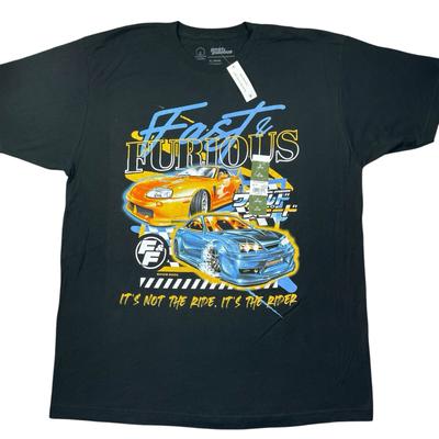 NEW Fast & Furious Action Movies Film Cars Racing Logo Vin Diesel T-shirt XL Unisex T-Shirt