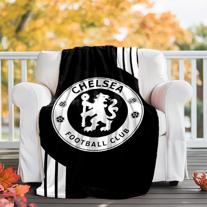 1pc C-Chelsea Theme Blanket - Digital Print, Polyester, Cozy for All Seasons, Perfect for Outdoor, and Travel