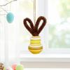 Button Easter Bunny Craft Button Bunny with Twisting Stick Hanging Ornament Kit DIY Ears for Easters