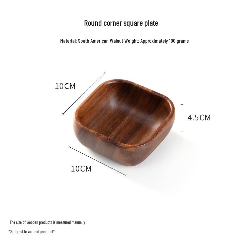 Walnut Wood Fruit and Snack Plate 1 Piece