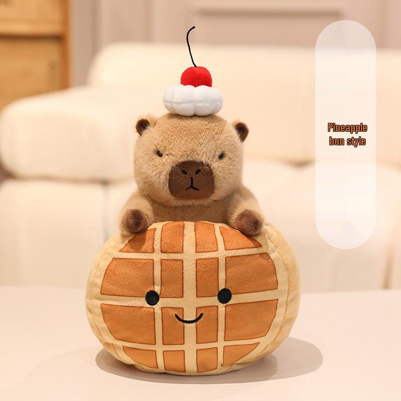 Dessert Pastry Capybara Plush Toy - Toast Bread Pillow for Kids' Birthday