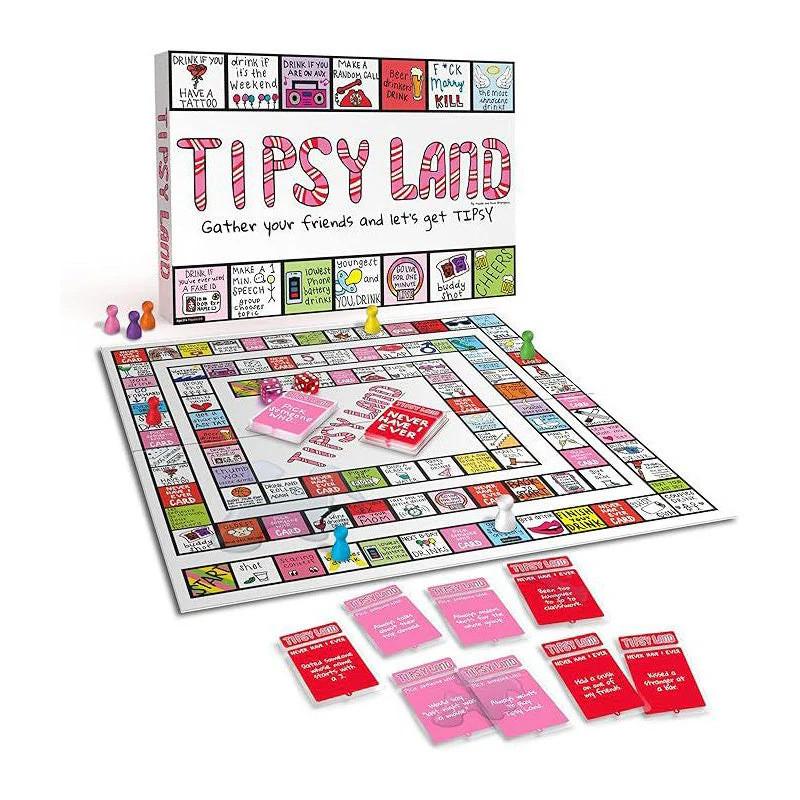 Tipsy Land Party Board Game Vibrant Colorful Game Perfect For Friends And Parties