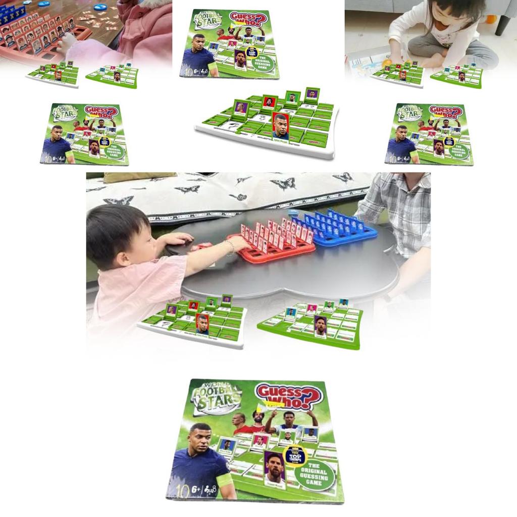 World Football Stars Guess Who Family Interactive Card Game With Plastic Material For Kids Indoor Play